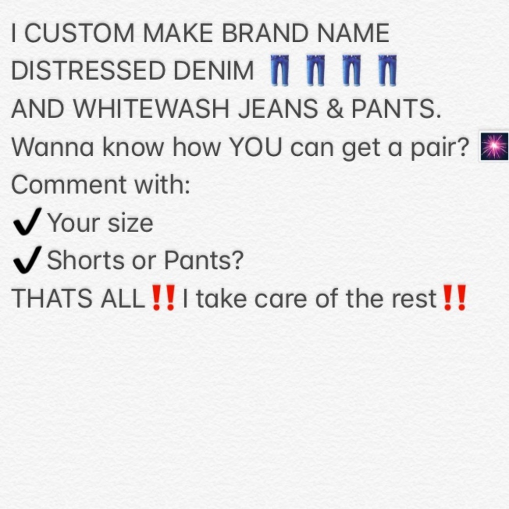Customize your own pants/shorts!